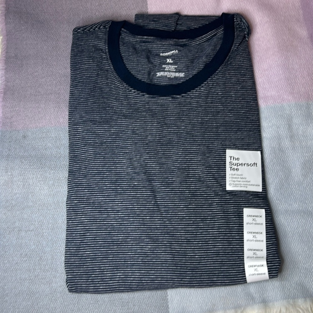 Men’s Sonoma Goods For Life Super soft Crewneck Tee XL Navy